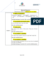 Y5 French Final Exam Revision