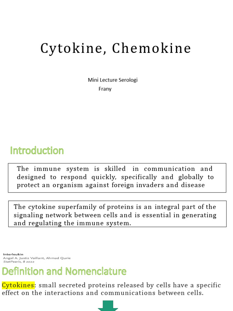 Understanding Cytokines and Chemokines | PDF