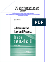Instant Download Ebook PDF Administrative Law and Process in A Nutshell Nutshells 6th Edition PDF Scribd