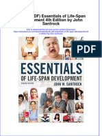 Instant Download Ebook PDF Essentials of Life Span Development 4th Edition by John Santrock PDF Scribd
