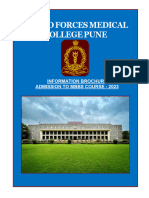 Updated Information Brochure For MBBS 2023 Admission in AFMC Pune