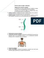 Glosario Sobre Las Algias Vertebrales