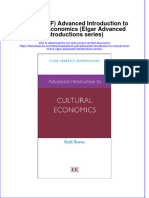 Instant Download Ebook PDF Advanced Introduction To Cultural Economics Elgar Advanced Introductions Series PDF Scribd