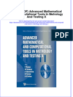 Instant Download Ebook PDF Advanced Mathematical and Computational Tools in Metrology and Testing X PDF Scribd