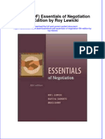 Instant Download Ebook PDF Essentials of Negotiation 5th Edition by Roy Lewicki PDF Scribd