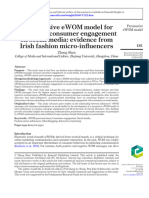 A Persuasive eWOM Model For Increasing Consumer Engagement On Social Media: Evidence From Irish Fashion Micro-In Uencers