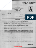 WBPSC Miscellaneous Prelims Question Paper 2012