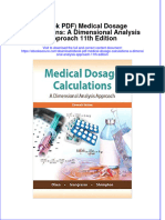 Full Download Ebook Ebook PDF Medical Dosage Calculations A Dimensional Analysis Approach 11th Edition PDF