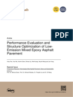 Performance Evaluation and Structure Optimization of Low-Emission Mixed Epoxy Asphalt Pavement