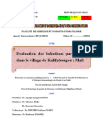 Evaluation Des Infections Parasitaires Dans Le Village de Kalifabougou: Mali