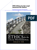 Instant Download Ebook PDF Ethics For The Legal Professional 8th Edition PDF Scribd