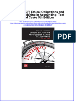 Instant Download Ebook PDF Ethical Obligations and Decision Making in Accounting Text and Cases 5th Edition PDF Scribd