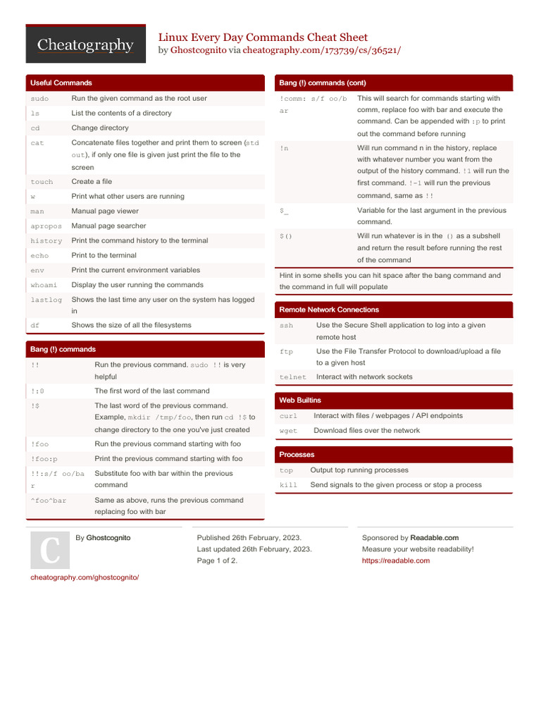 Linux cheatsheet 2 pdf network socket file transfer protocol