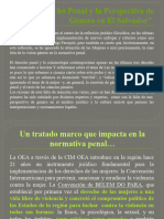 Derecho Penal y Perspectiva de Genero en El Salvador Ponencia Lic Aracely Bautista Bayona