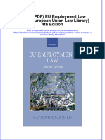 Instant Download Ebook PDF Eu Employment Law Oxford European Union Law Library 4th Edition PDF Scribd
