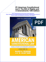 Instant Download Ebook PDF American Constitutional Law Volume II The Bill of Rights and Subsequent Amendments 10th Edition PDF Scribd