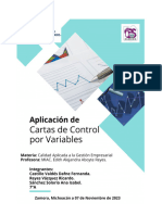 Aplicación Cartas de Control Por Variables