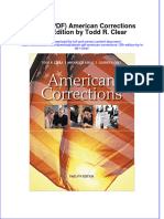 Instant Download Ebook PDF American Corrections 12th Edition by Todd R Clear PDF Scribd