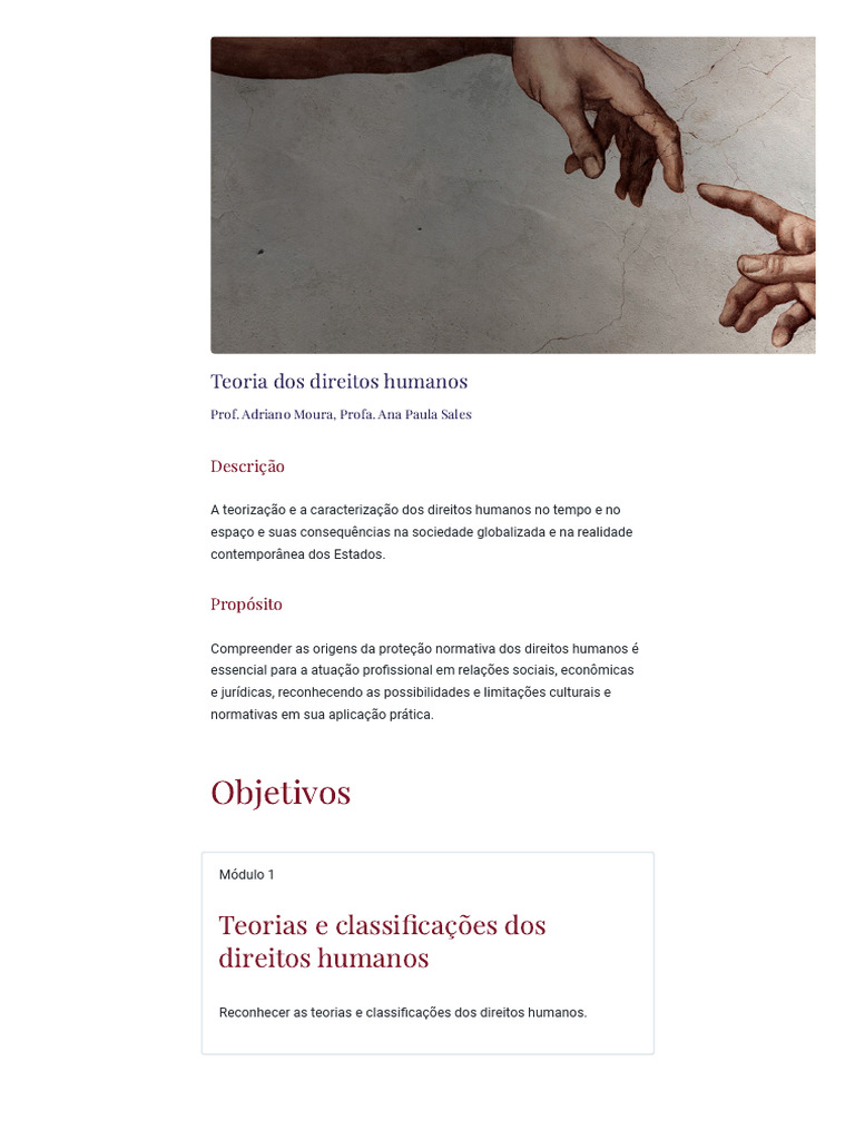Teorias e Classificações dos Direitos Humanos | PDF | Humano | Direitos ...
