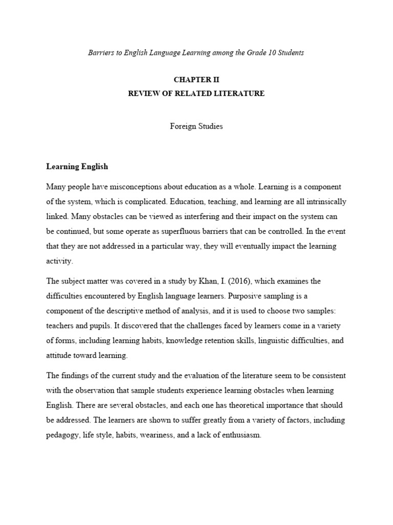 Barriers to english language research pdf survey methodology