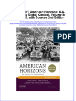 Instant Download Ebook PDF American Horizons U S History in A Global Context Volume II Since 1865 With Sources 2nd Edition PDF Scribd