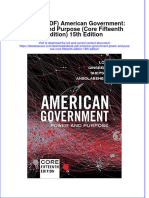 Instant Download Ebook PDF American Government Power and Purpose Core Fifteenth Edition 15th Edition PDF Scribd