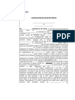 Cancelación Saldo de Precio Derechos Sociales