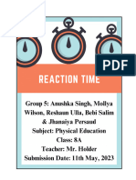 P.E Assignment - Reaction Time