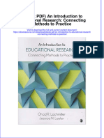 Instant Download Ebook PDF An Introduction To Educational Research Connecting Methods To Practice PDF Scribd