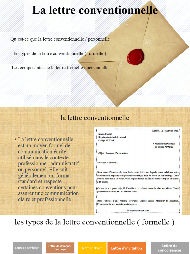 Guide sur la lettre conventionnelle | PDF
