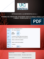 INTRODUCCION A LA INFORMATICA (II-11) PresentaciÃ N Del Curso