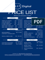 AAA Digital Services Price List