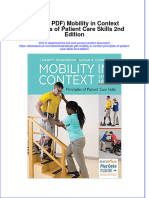 Full Download Ebook Ebook PDF Mobility in Context Principles of Patient Care Skills 2nd Edition PDF