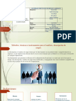 Métodos, Técnicas e Instrumentos para El Análisis, Descripción de Cargos 9