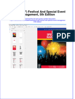 Instant Download Ebook PDF Festival and Special Event Management 5th Edition PDF Scribd