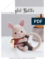 The Piglet Rattle Crochet Pattern in ENG - Lulupetitedoll