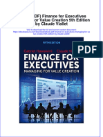 Instant Download Ebook PDF Finance For Executives Managing For Value Creation 5th Edition by Claude Viallet PDF Scribd