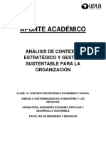 5 - ING1037 - C15 - Apunte Academico - Análisis de Contexto Estrategico y Gestión Sustentable para La Organización