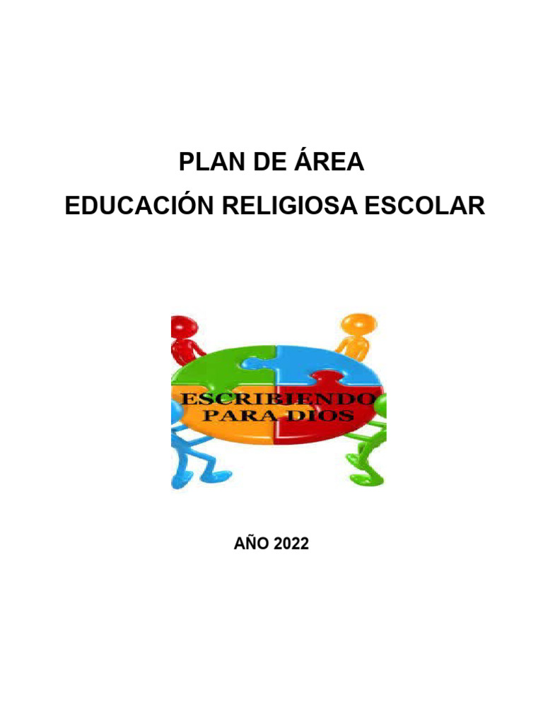 Plan de Estudio de Educación Religiosa | PDF | Aprendizaje | Jesús