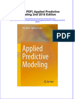 Instant Download Ebook PDF Applied Predictive Modeling 2nd 2018 Edition PDF Scribd