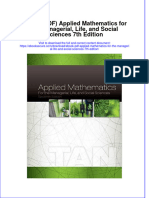 Instant Download Ebook PDF Applied Mathematics For The Managerial Life and Social Sciences 7th Edition PDF Scribd