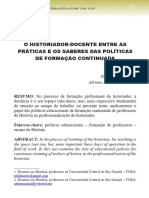 O Historiador-Docente Entre As Práticas e Os Saberes Das Políticas de Formação Continuada