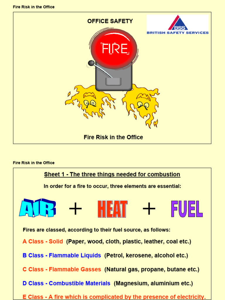 Office Fire Risk Management Guide | PDF | Fires | Stove