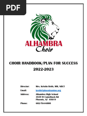Choir Handbook PFS-Rebb 2022-23