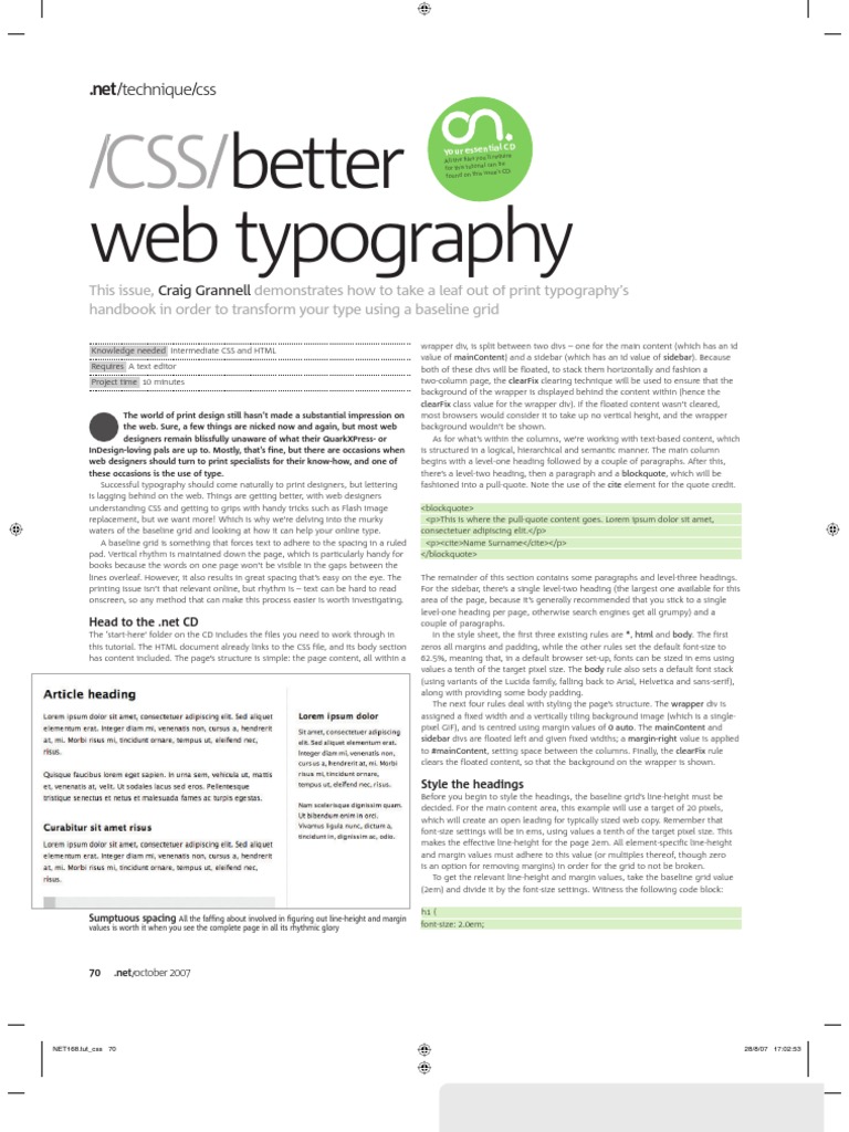 Article Css | PDF | Cascading Style Sheets | Web Design