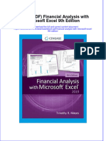 Instant Download Ebook PDF Financial Analysis With Microsoft Excel 9th Edition PDF Scribd