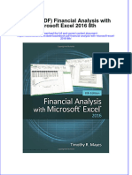 Instant Download Ebook PDF Financial Analysis With Microsoft Excel 2016 8th PDF Scribd