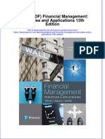 Instant Download Ebook PDF Financial Management Principles and Applications 13th Edition PDF Scribd