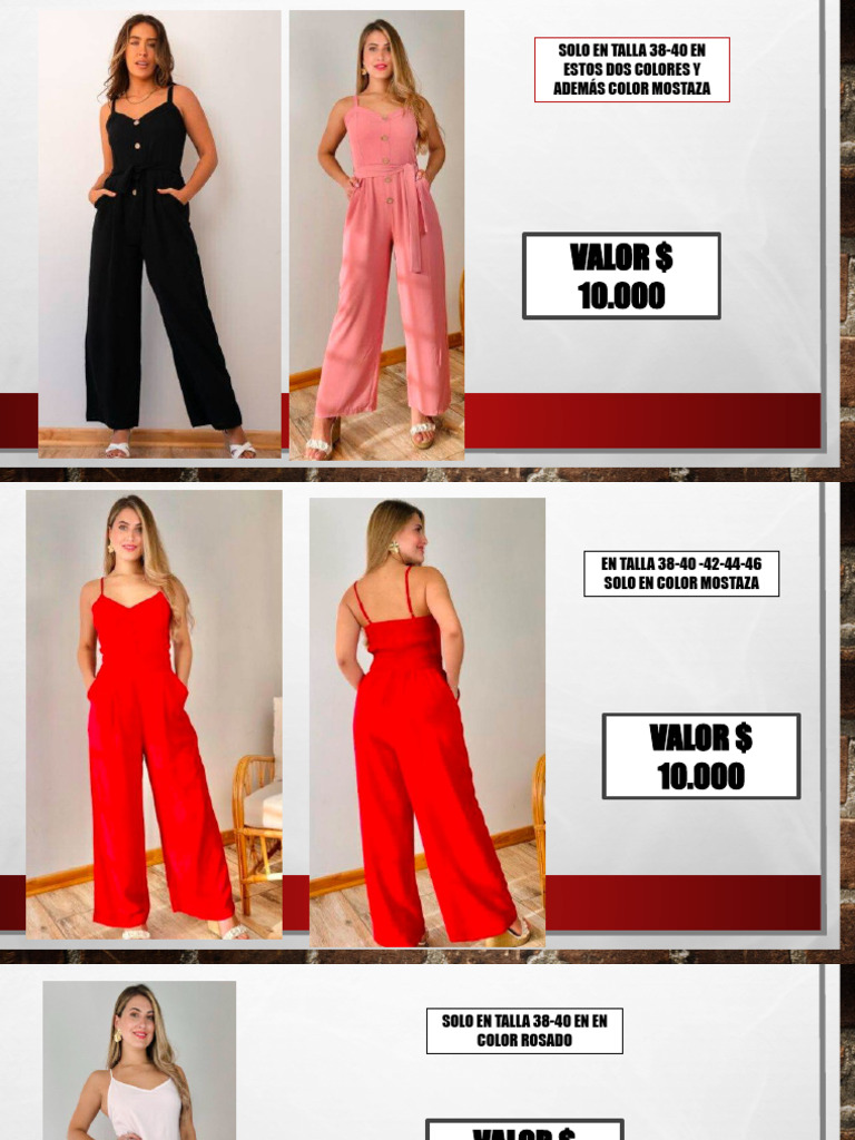 Ropa Femenina: Vestidos y Prendas Variadas | PDF | Color | Amarillo