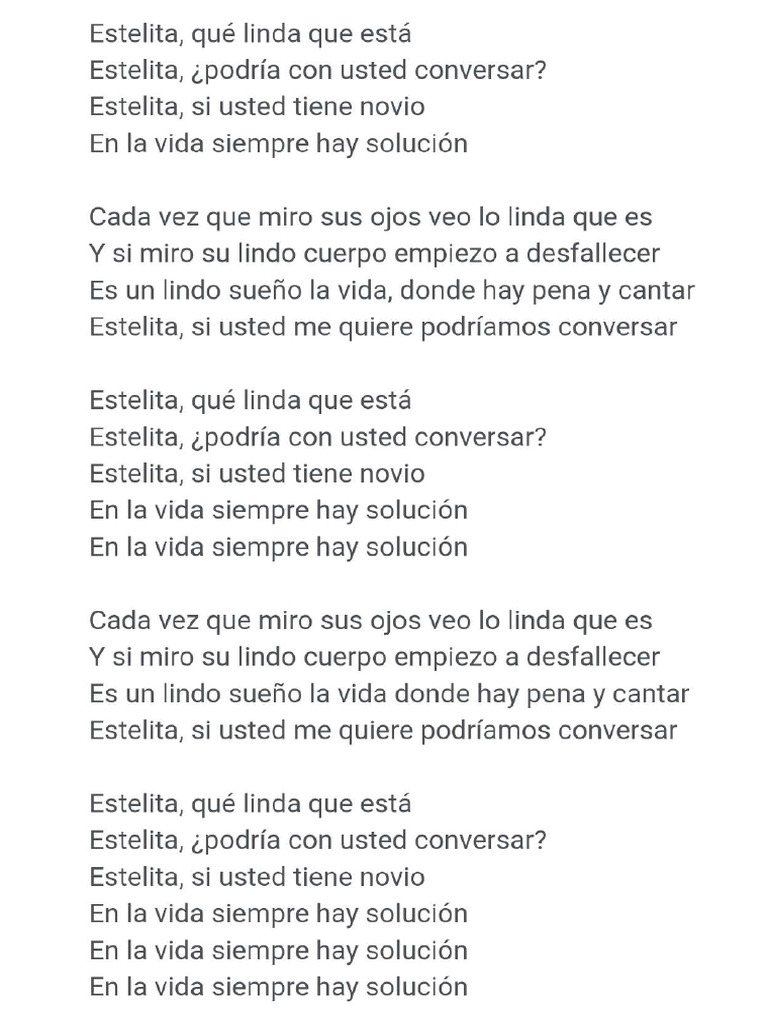 Estelita Letra | PDF